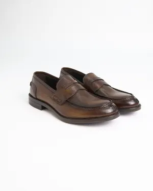 Sheepskin Burnished Moc Penny Loafers