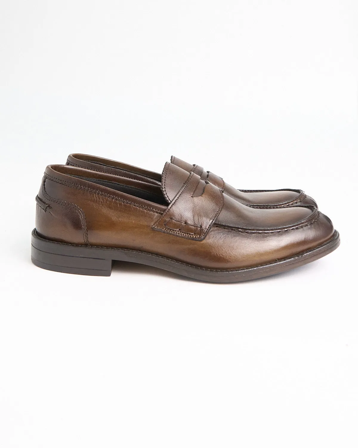 Sheepskin Burnished Moc Penny Loafers