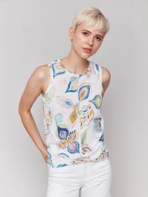 Sleeveless Top with Knot Detail