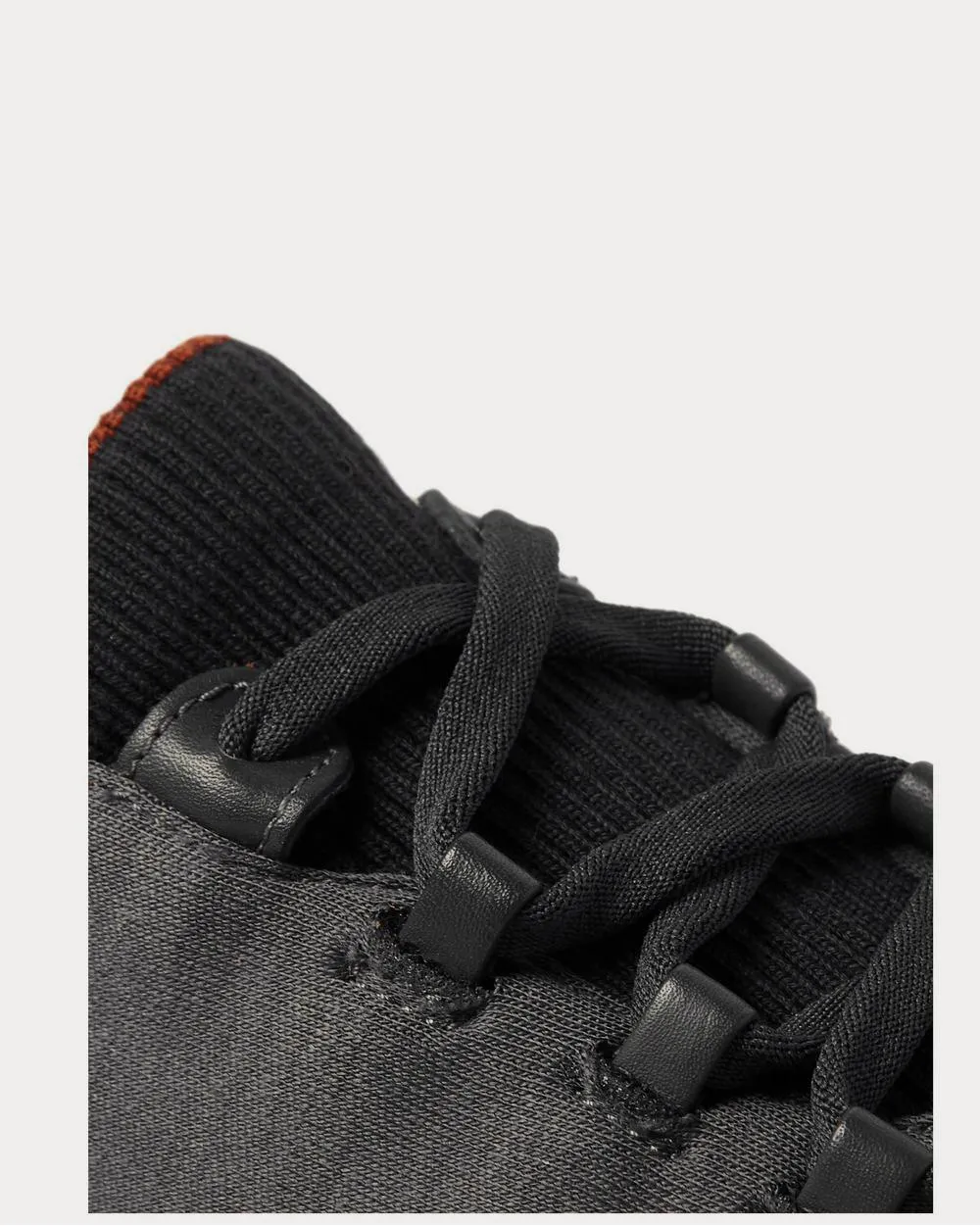 Soho Walk Suede-Trimmed Merino Wool  Gray low top sneakers