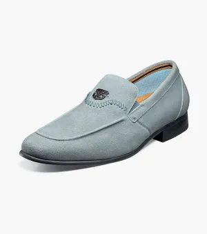 Stacy Adams QUINCY Moc Toe Bit Slip on Color: Light Blue Available in Size 14