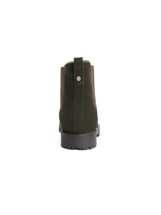 The Boudica Women's Shearling-Lined Ankle Boot - Moss Green