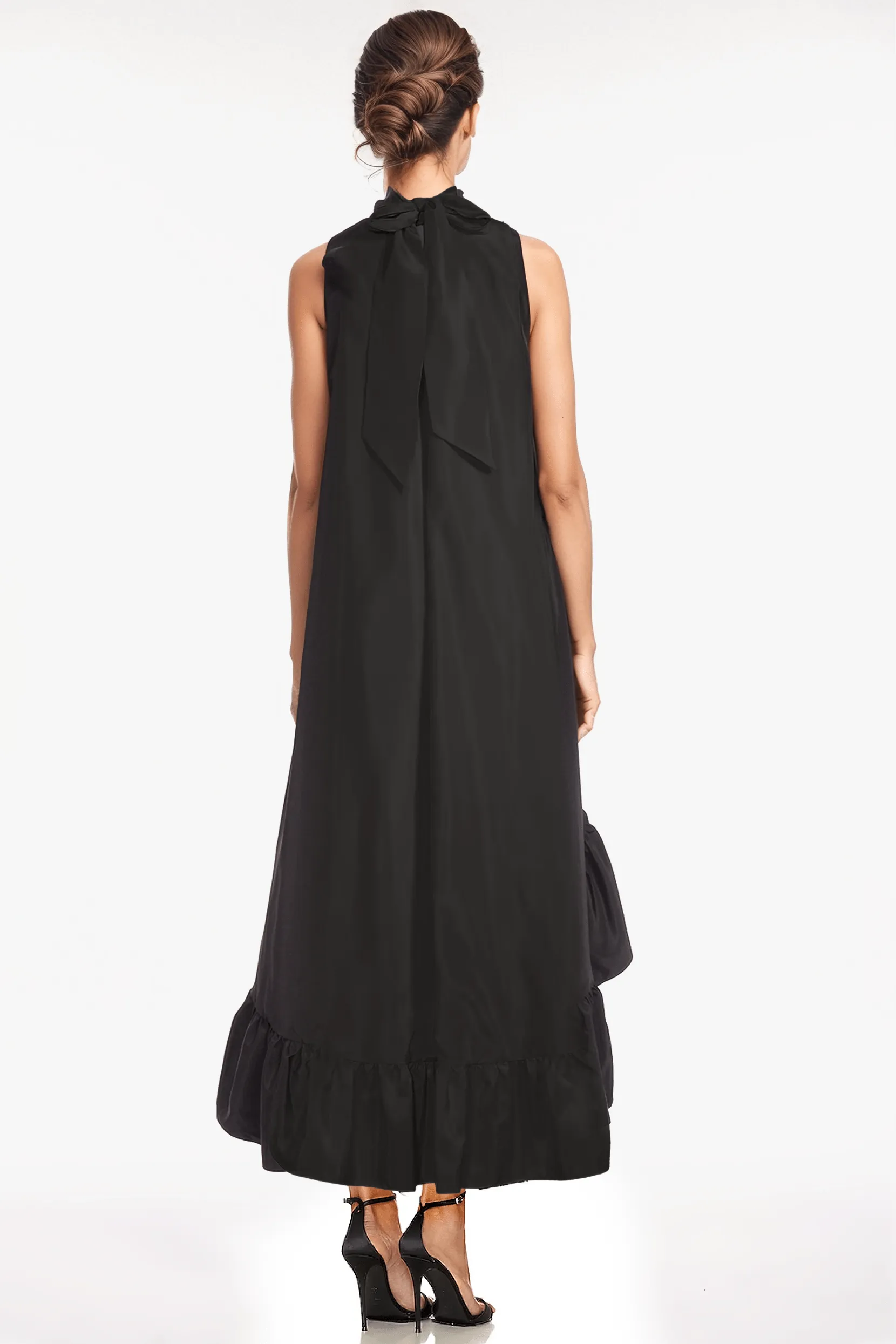The Yolanda | Black High-Low Maxi Gown