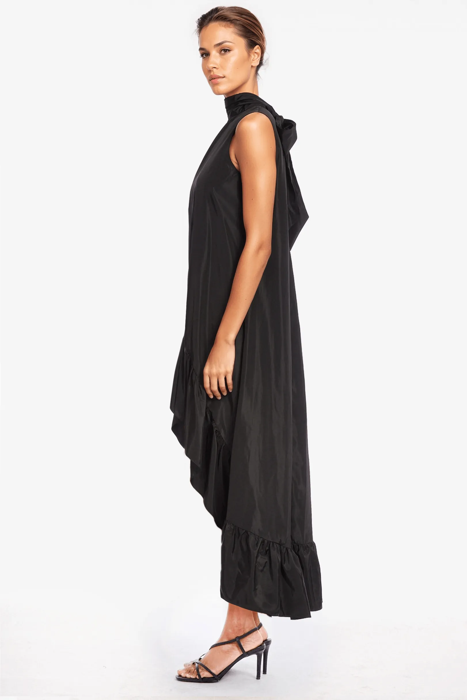 The Yolanda | Black High-Low Maxi Gown