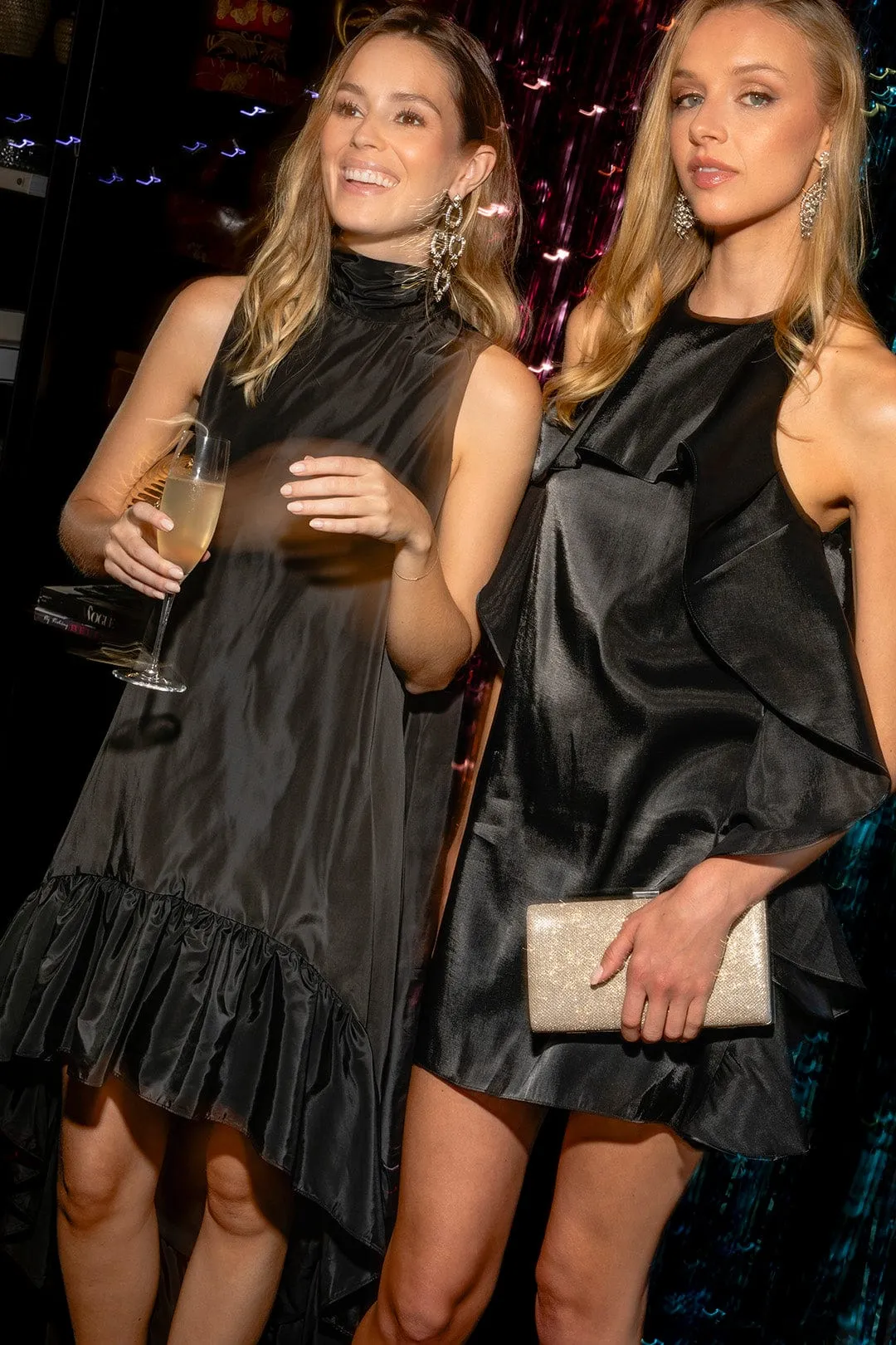 The Yolanda | Black High-Low Maxi Gown