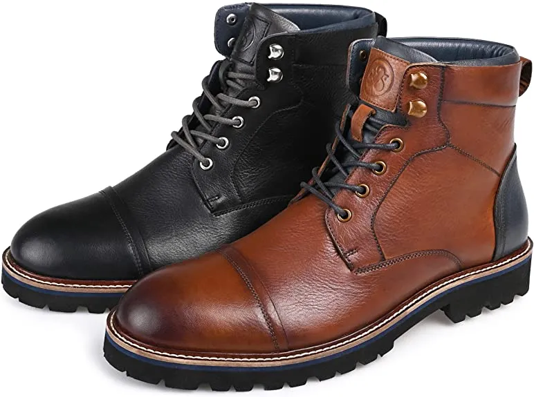 Thomas & Vine Men's Reddick Cap Toe Ankle Boot  Color Black Size 10.5M