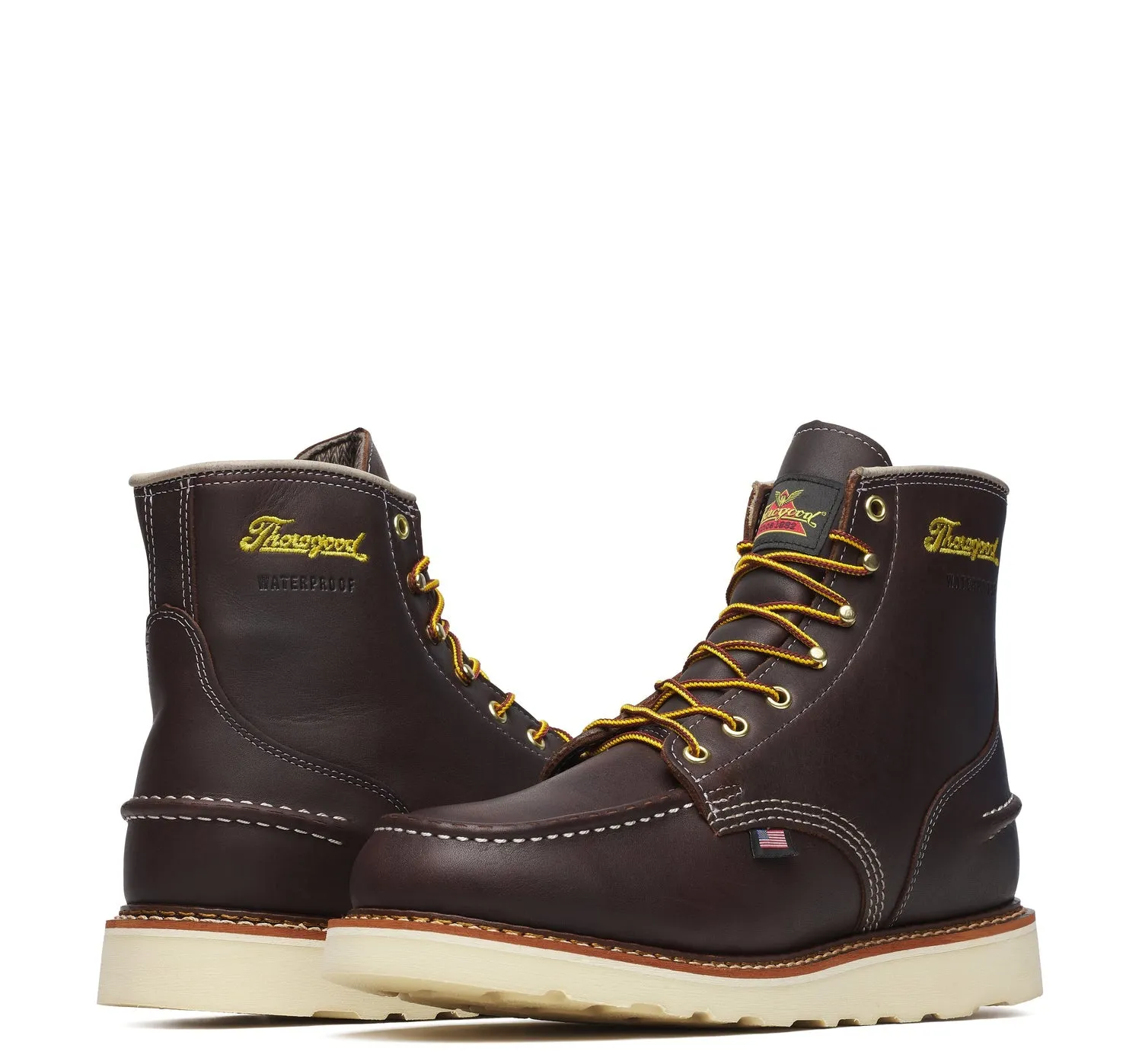 Thorogood Men's 1957 Series Moc Toe Waterproof 6" Boot_Briar Pitstop