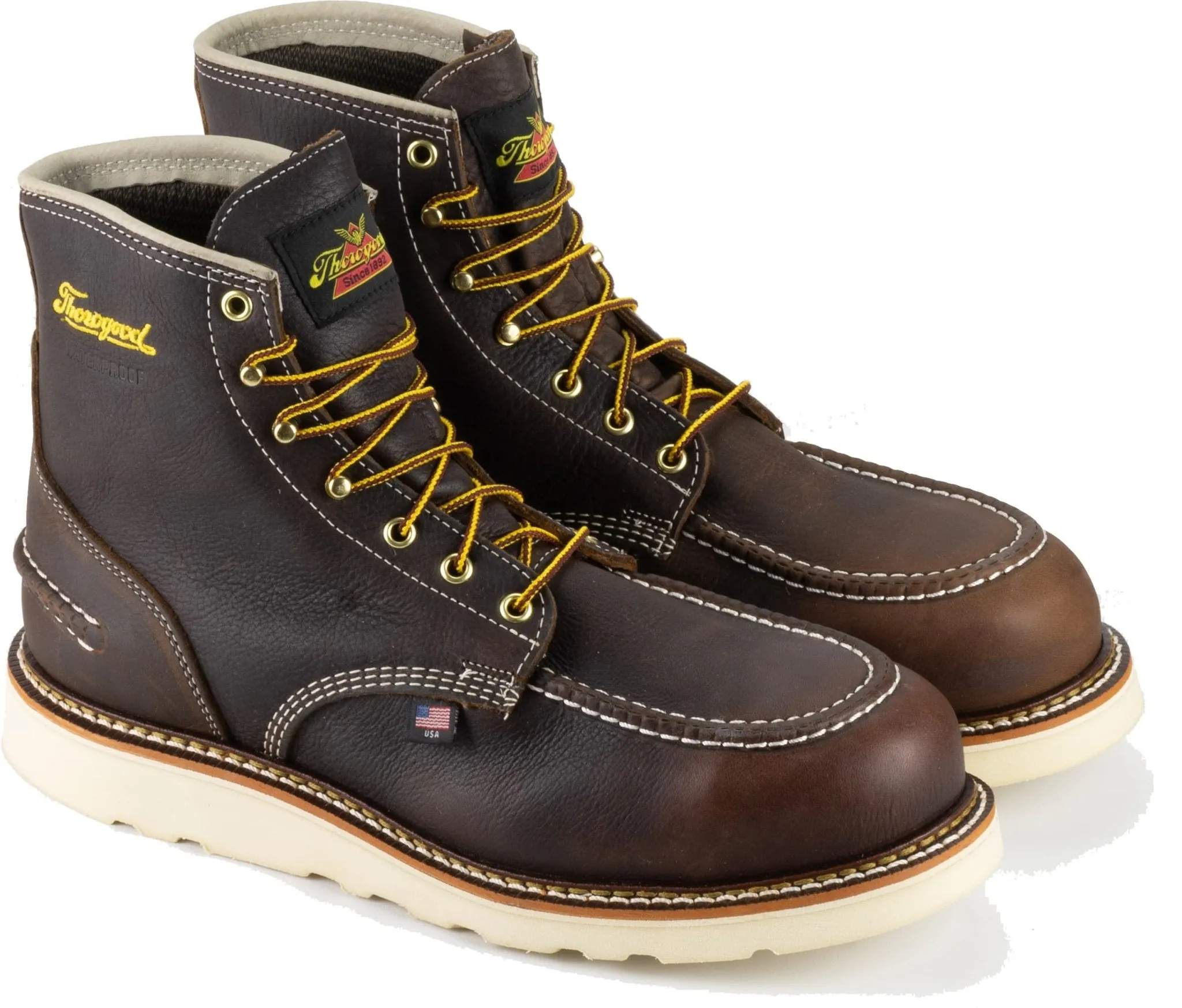 Thorogood Men's 6" Waterproof Briar Pitstop Moc Steel Safety Toe Work Boot