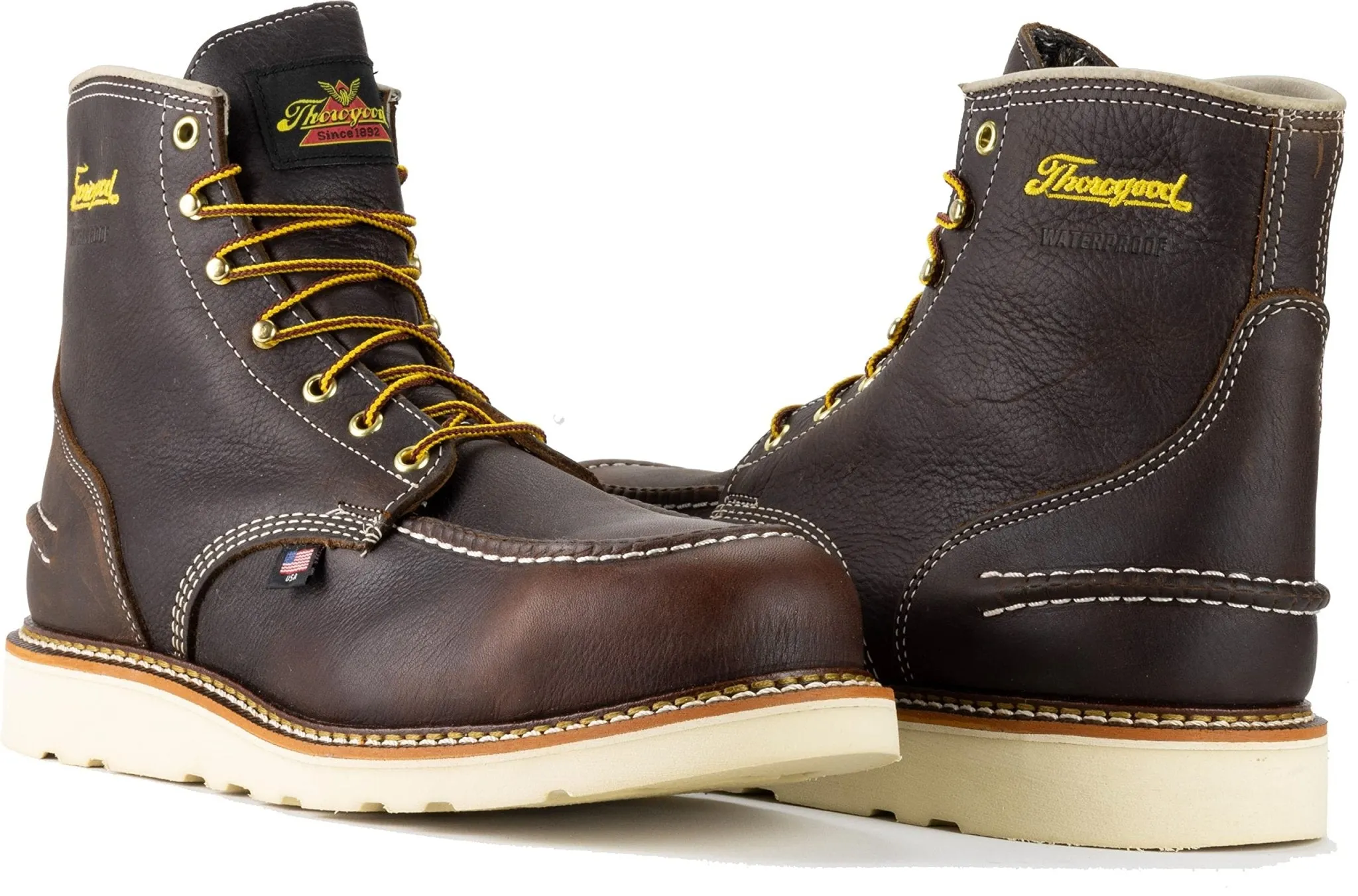 Thorogood Men's 6" Waterproof Briar Pitstop Moc Steel Safety Toe Work Boot
