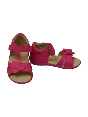 Toddler Girls Fuchsia Flower Hook And Loop Sporty Sandals 5-7 Toddler