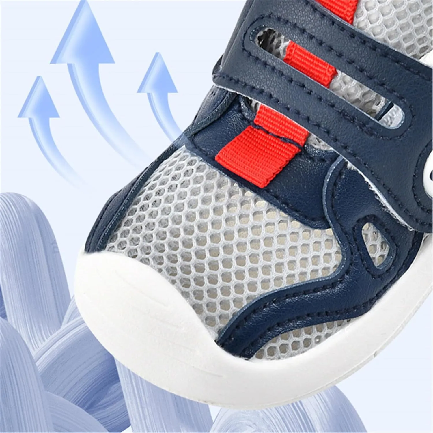 Toddler Walking Shoes Boys Girls Lightweight Breathable Mesh Non-Slip Running Sneakers Kids Summer Hook Loop Sandals