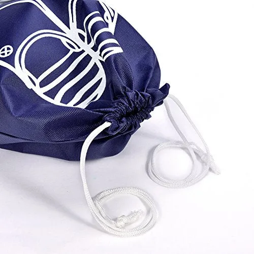 Vovoly Portable Travel Shoe Bags Dustproof Shoe Organizer for Men and Women Water-resistant Space Saving Storage Bags Navy Blue (10 pcs)