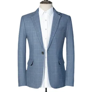 West Louis Plaid Business Casual Suit Blazer