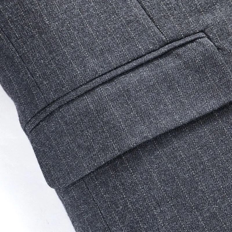 West Louis Single-Breasted Plaid Business Casual Blazer