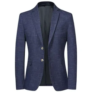 West Louis Single-Breasted Plaid Business Casual Blazer