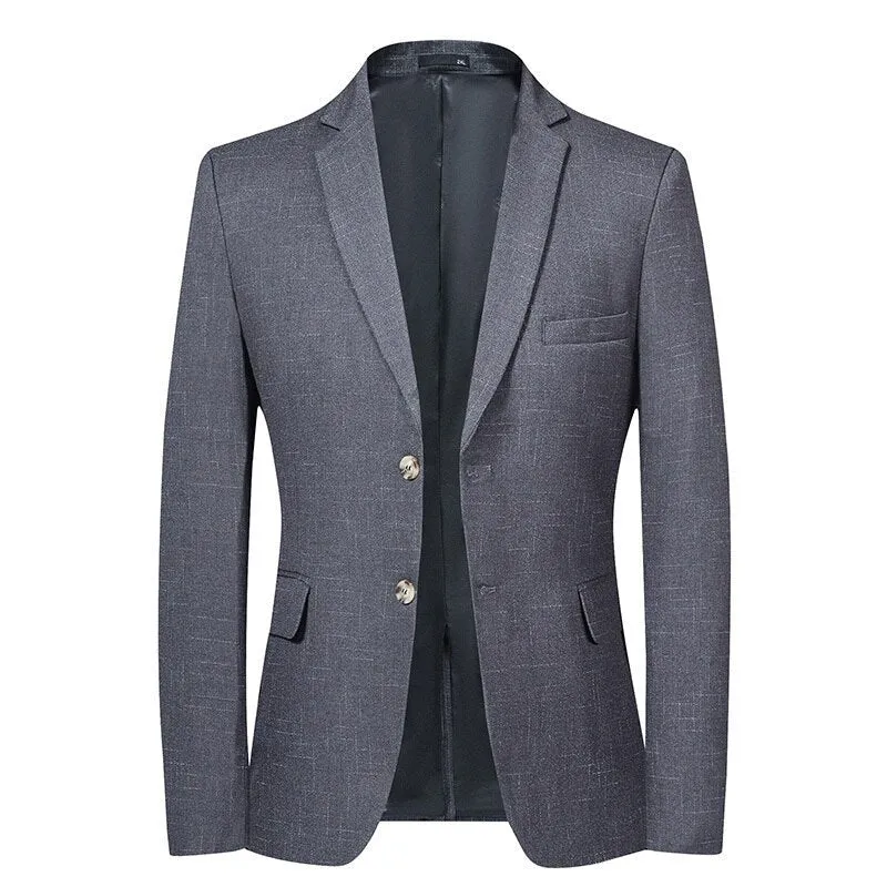 West Louis Single-Breasted Plaid Business Casual Blazer