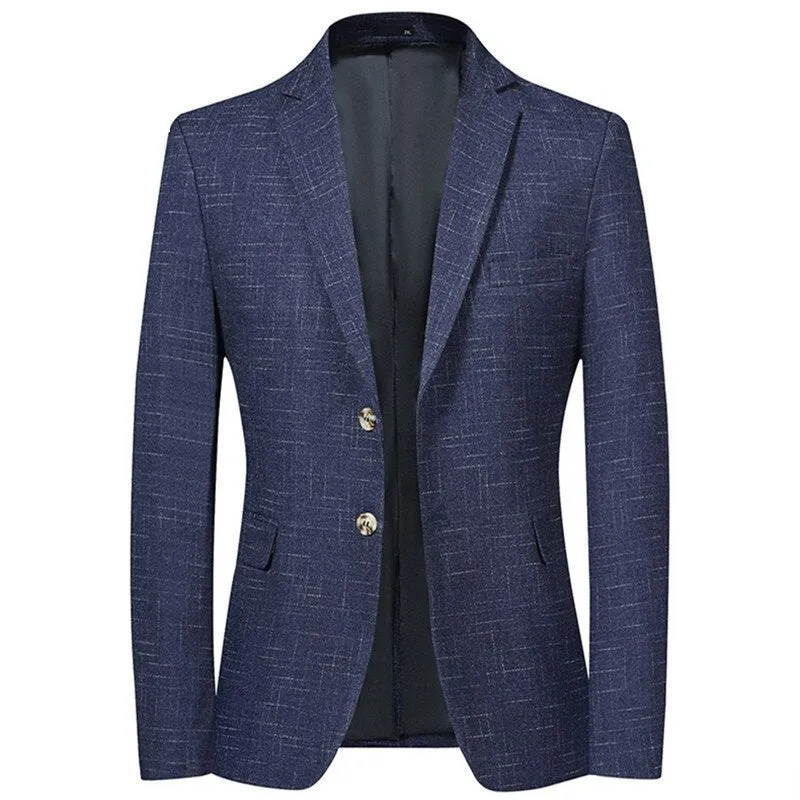 West Louis Single-Breasted Plaid Business Casual Blazer