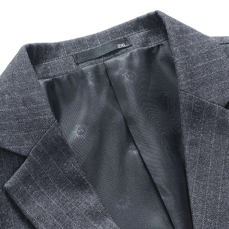 West Louis Single-Breasted Plaid Business Casual Blazer