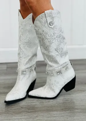 White Wild About Western Boots