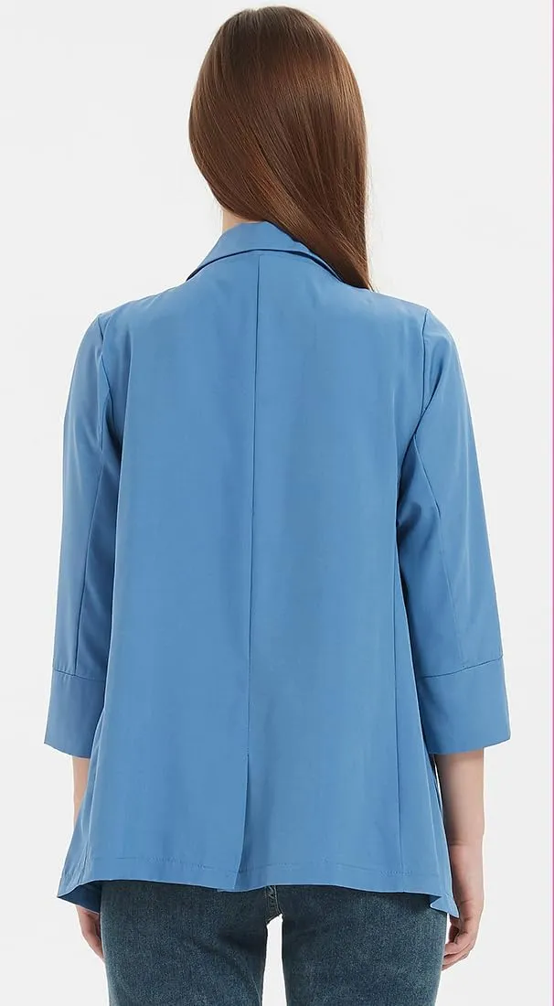 Womens Blazer Business Casual Outfits Lightweight Chiffon Blazer Suit Jackets Office Wear