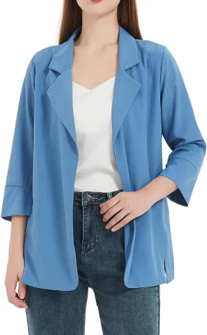Womens Blazer Business Casual Outfits Lightweight Chiffon Blazer Suit Jackets Office Wear