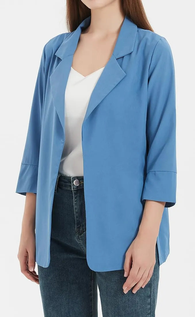 Womens Blazer Business Casual Outfits Lightweight Chiffon Blazer Suit Jackets Office Wear