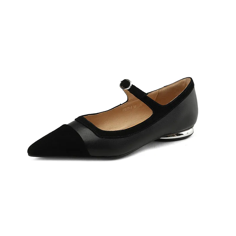 Zaria Pointed Toe Mary Jane Flats