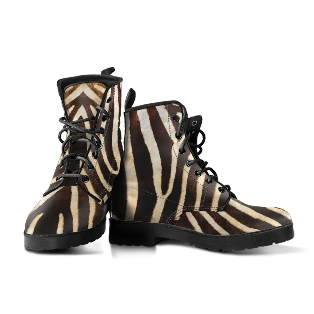 Zebra - Vegan Leather Boots