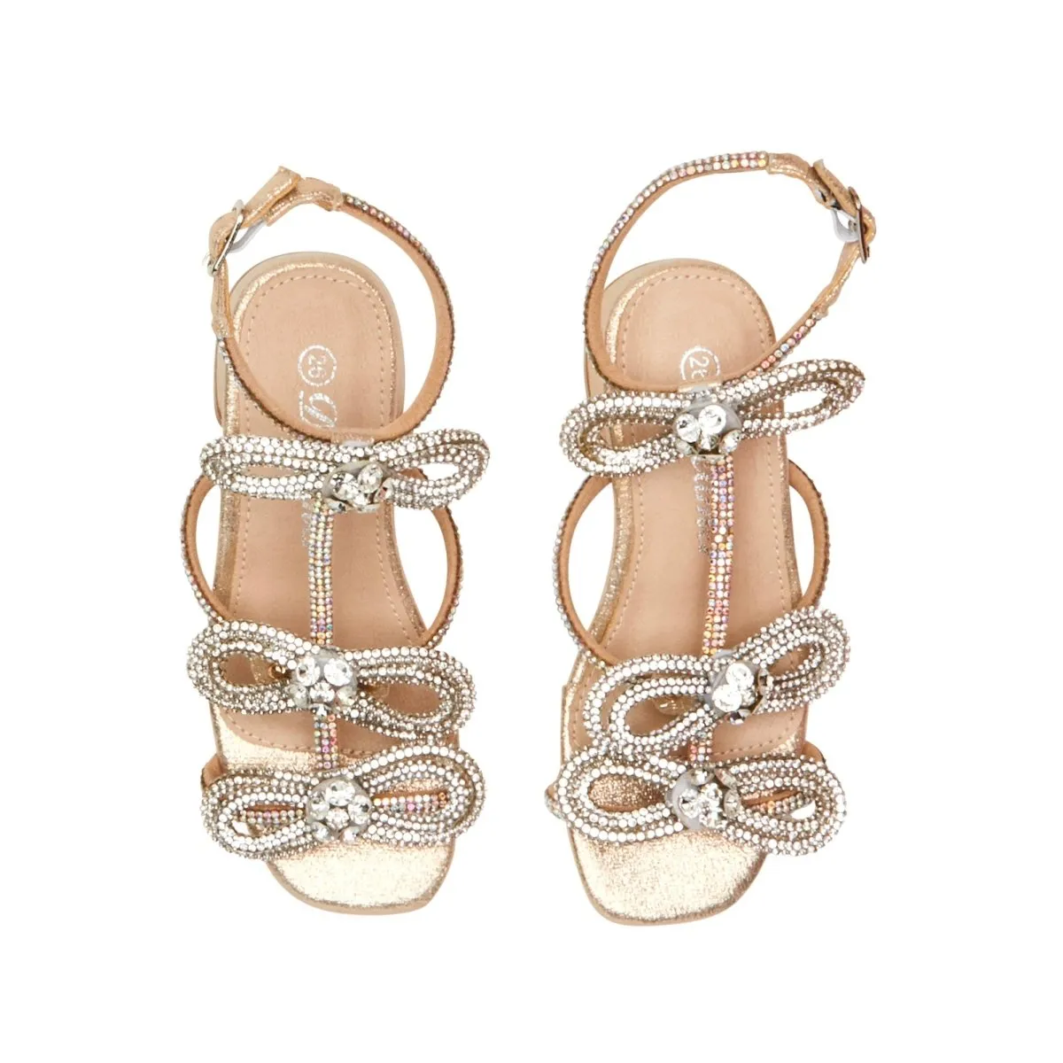 ZOE MACH IRIDESCENT CRYSTAL MINI HEEL SANDALS